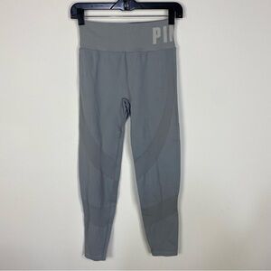 PINK victoria's secret grey gray seamless leggings workout athletic